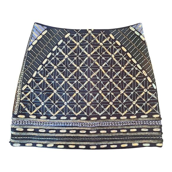Club Monaco Skirt Kaitlin Jupe Sequin Beaded Bling Crystal Embellished 00 NWOT - Picture 1 of 16